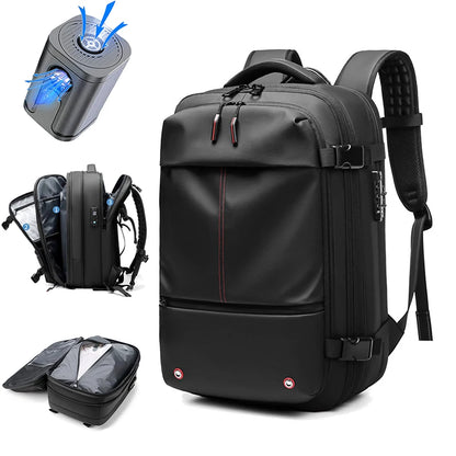 Premium Expandable Travel Backpack, 17 laptop compartment with Vacuum Compression and Anti-Theft Features